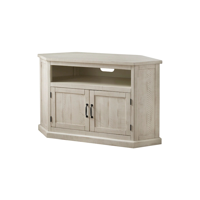 Meuble TV d'angle rustique en bois massif de 50 pouces The Gray Barn Danebury