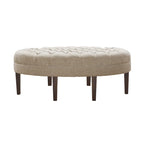 Pouf capitonné en bois massif Madison Park Chase Surfboard