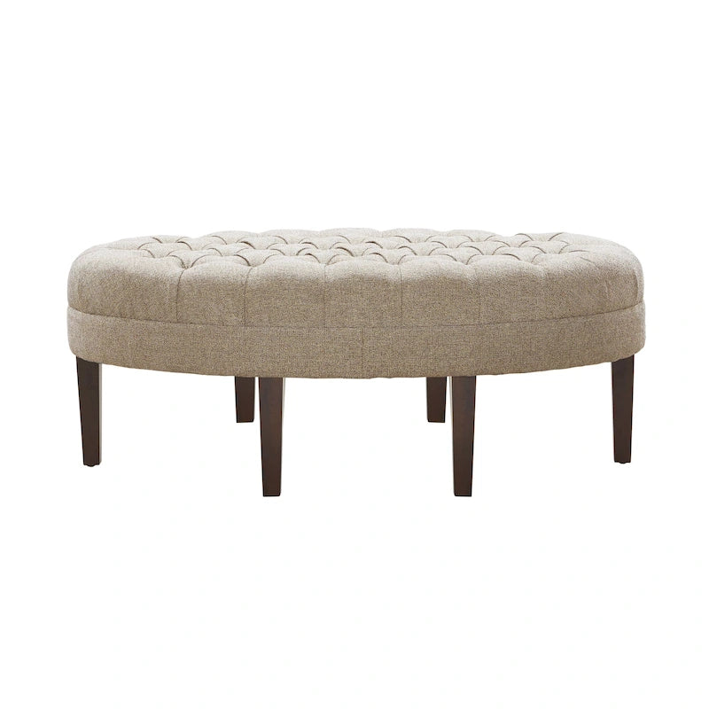 Pouf capitonné en bois massif Madison Park Chase Surfboard