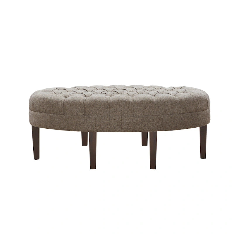 Pouf capitonné en bois massif Madison Park Chase Surfboard