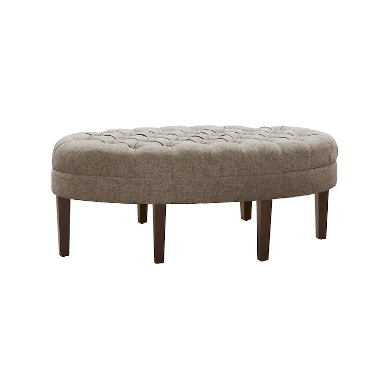 Pouf capitonné en bois massif Madison Park Chase Surfboard
