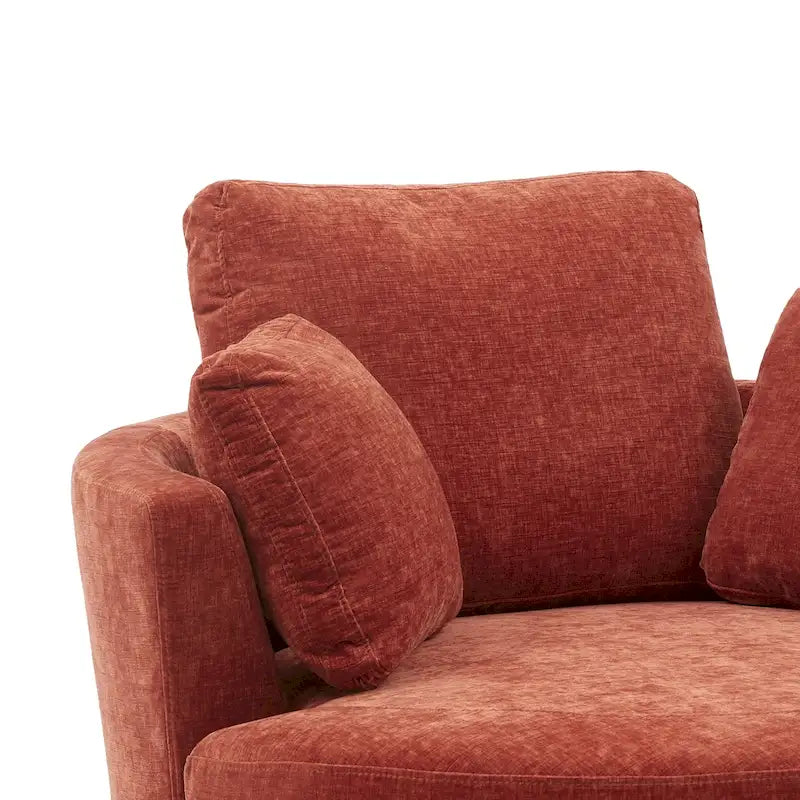 Fauteuil club pivotant rembourré avec piètement en métal