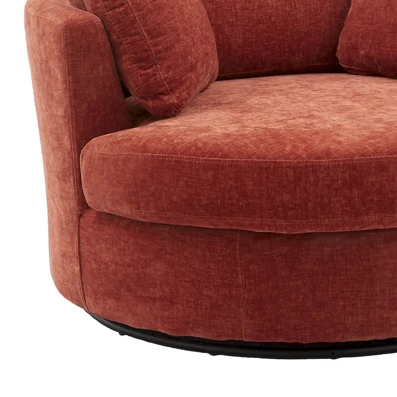Fauteuil club pivotant rembourré avec piètement en métal