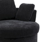 Fauteuil club pivotant rembourré avec piètement en métal
