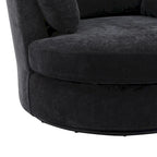 Fauteuil club pivotant rembourré avec piètement en métal