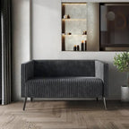 Canapé deux places CraftPorch en velours côtelé, moderne et glamour