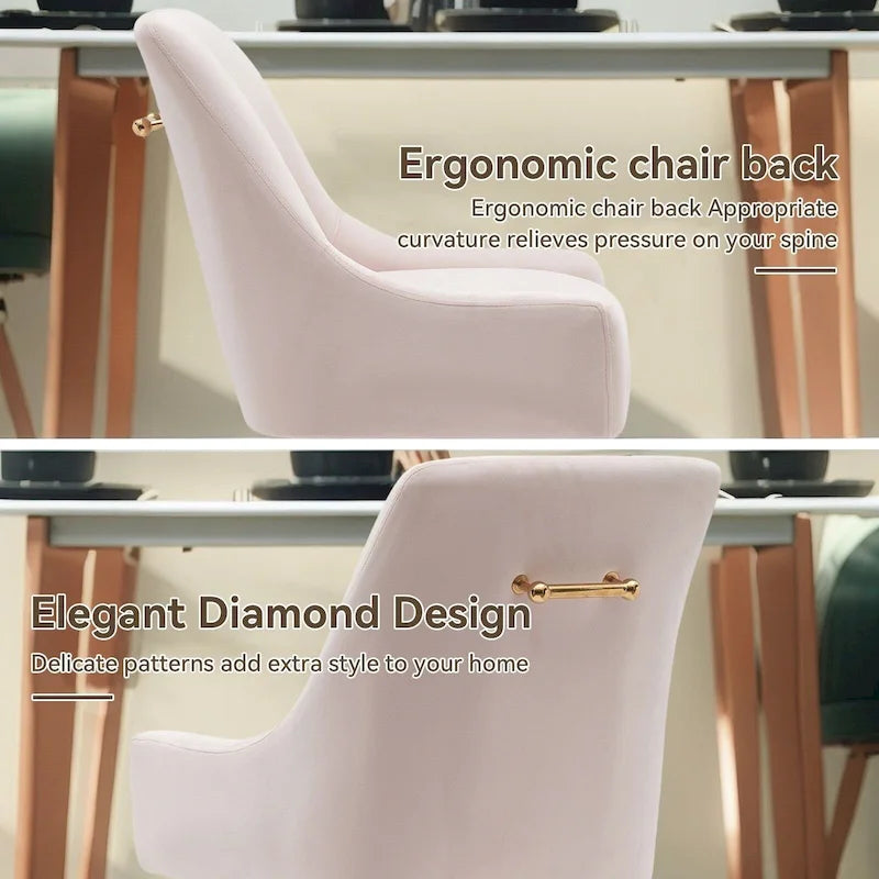 Ensemble de 2 chaises de salle à manger capitonnées en velours