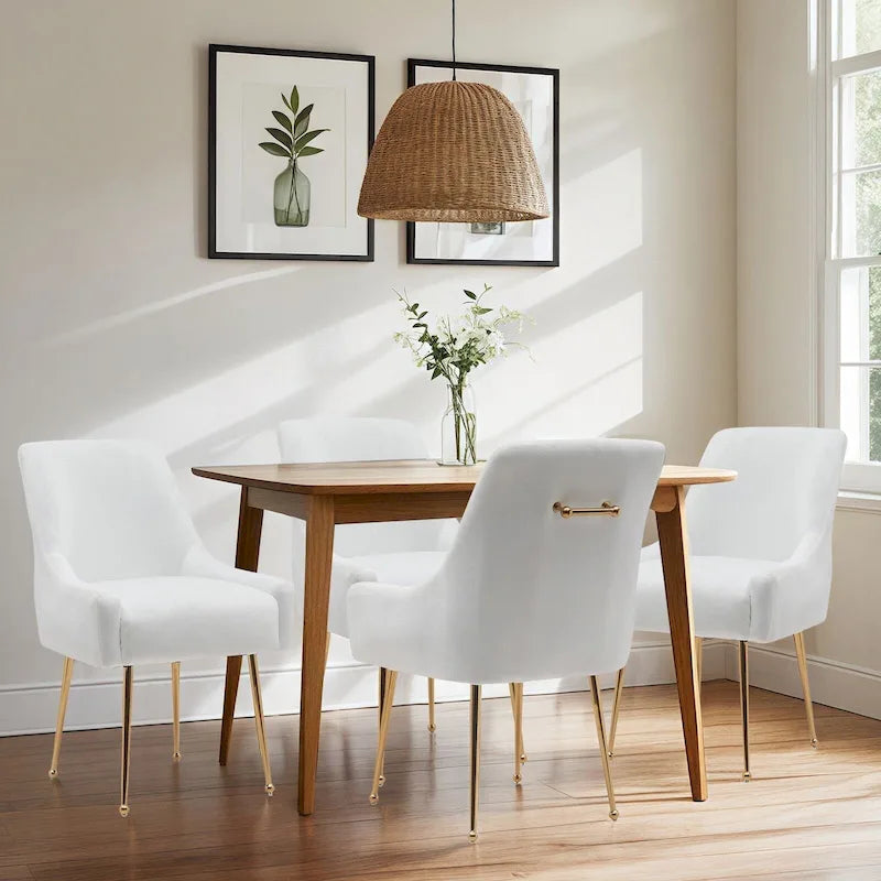 Ensemble de 2 chaises de salle à manger capitonnées en velours