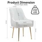 Ensemble de 2 chaises de salle à manger capitonnées en velours