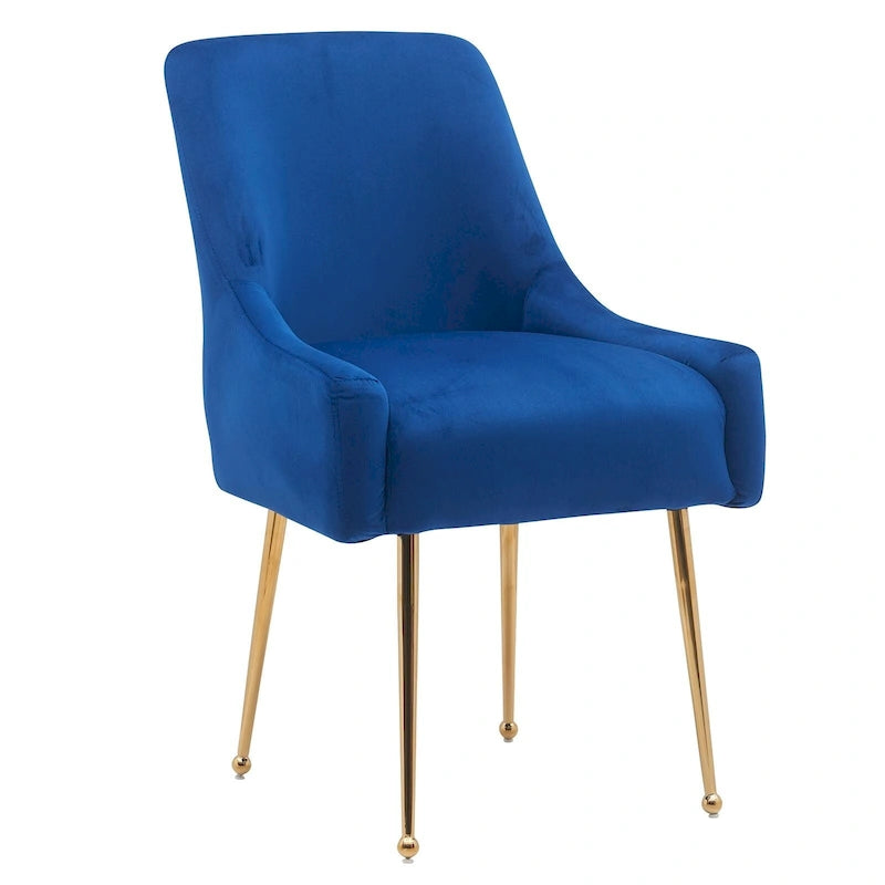 Ensemble de 2 chaises de salle à manger capitonnées en velours