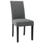 Ensemble de 2 chaises de salle à manger Parsons avec revêtement en tissu et garniture cloutée