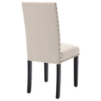 Ensemble de 2 chaises de salle à manger Parsons avec revêtement en tissu et garniture cloutée
