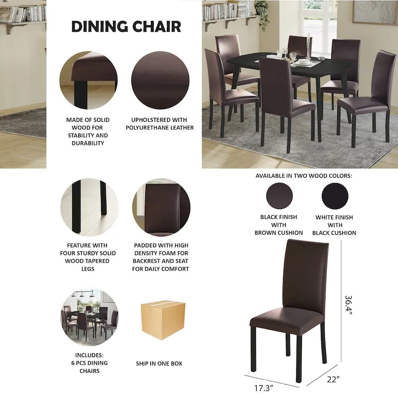 Ensemble de salle à manger moderne et élégant 7 pièces CraftPorch