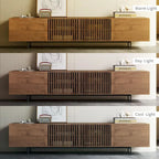Meuble TV de style moderne du milieu du siècle avec 4 portes de rangement, compatible avec les téléviseurs jusqu'à 100 pouces, centre de divertissement pour le salon