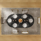 Table de salle à manger ovale Wooakway en bois massif de 170 cm (67 pouces) pour 6 à 8 personnes, style nordique