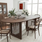Table de salle à manger ovale Wooakway en bois massif de 170 cm (67 pouces) pour 6 à 8 personnes, style nordique