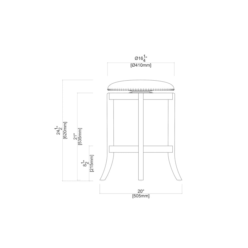 Tabouret de bar pivotant Cordova noir