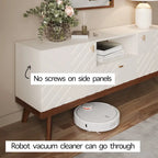 Meuble TV console Living Skog Alba beige avec tiroir, compatible avec les téléviseurs jusqu'à 65 pouces, pieds en bois, design moderne du milieu du siècle