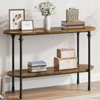 Console vintage à 2 niveaux avec rangement, table d'appoint pour entrée