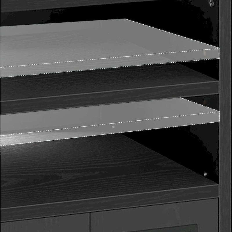 Meuble TV d'angle style ferme, console multimédia pour téléviseurs jusqu'à 55 pouces avec prise électrique