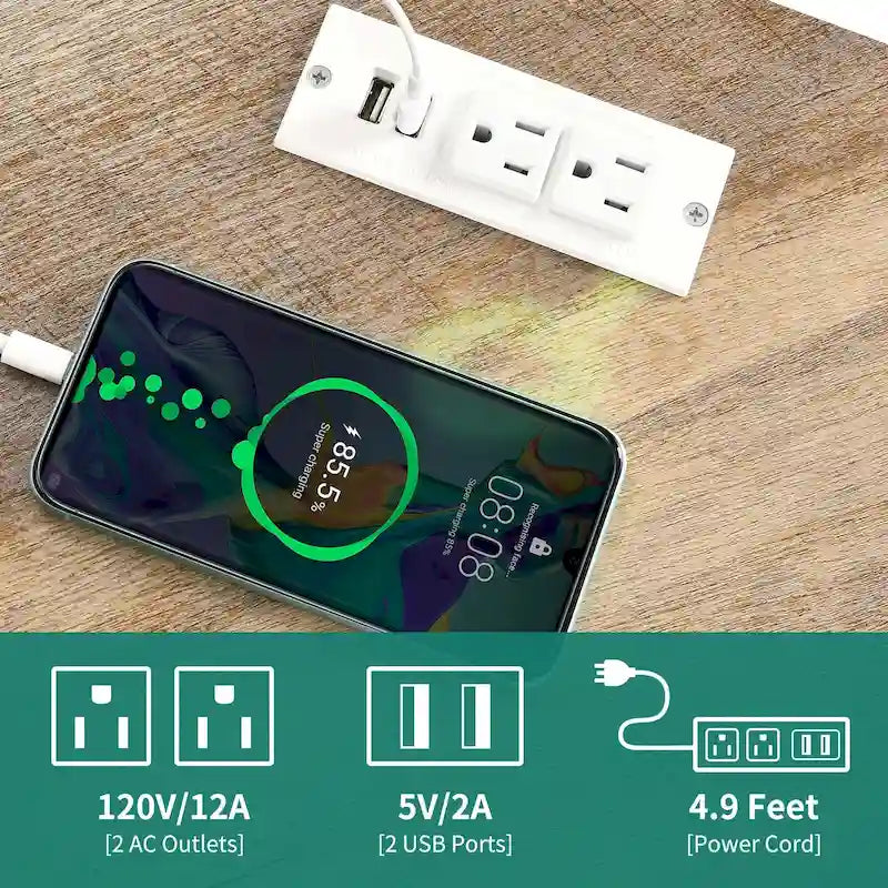 Meuble TV d'angle style ferme, console multimédia pour téléviseurs jusqu'à 55 pouces avec prise électrique