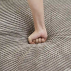Canapé d'angle modulable 141,73, canapé en velours côtelé en forme de U avec poufs