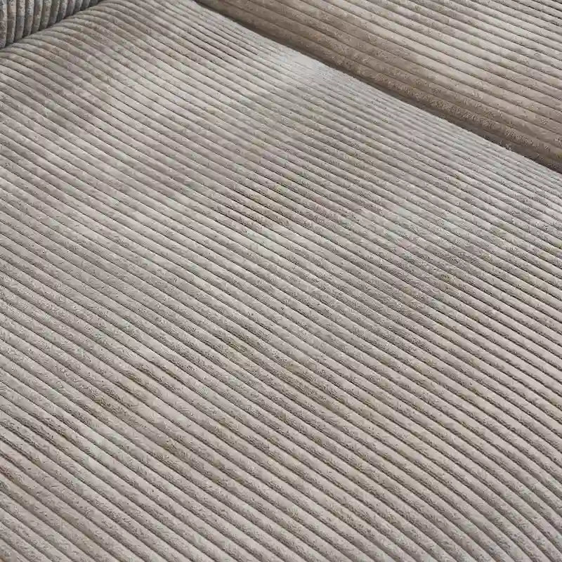 Canapé d'angle modulable 141,73, canapé en velours côtelé en forme de U avec poufs