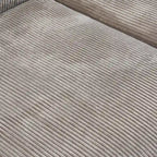 Canapé d'angle modulable 141,73, canapé en velours côtelé en forme de U avec poufs