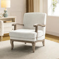 Fauteuil Rinaldo Farmhouse en polyester avec dossier et coussin confortables par HULALA HOME
