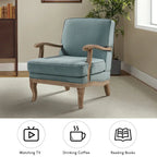 Fauteuil Rinaldo Farmhouse en polyester avec dossier et coussin confortables par HULALA HOME
