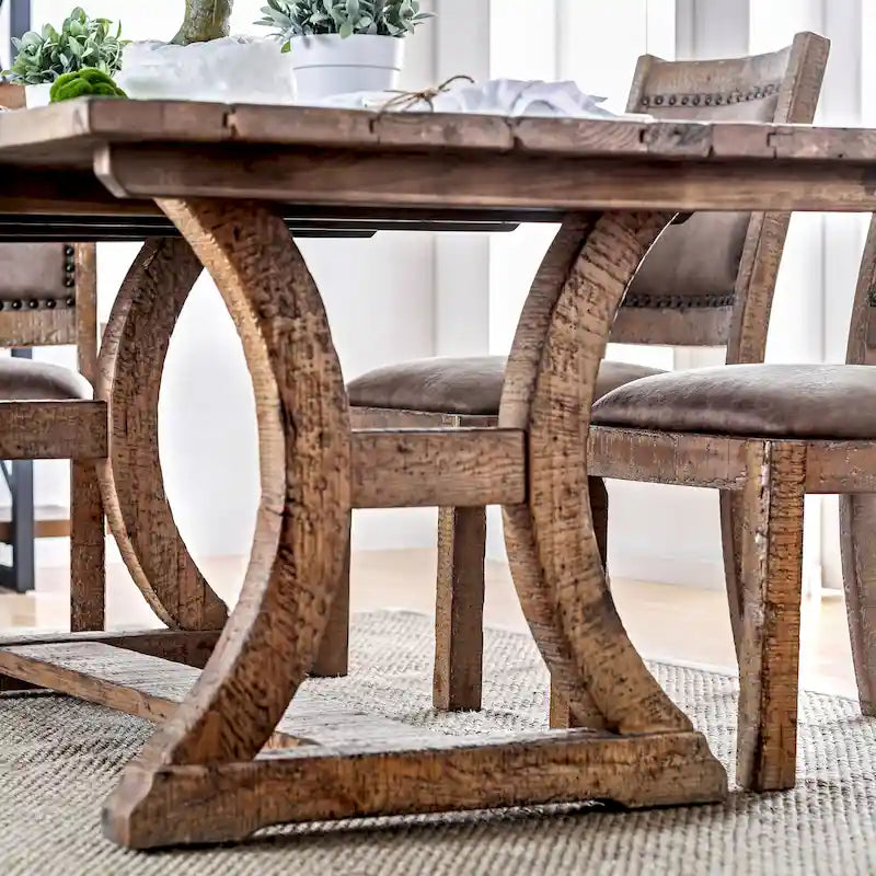 Table de salle à manger rustique en pin massif de Furniture of America