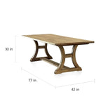 Table de salle à manger rustique en pin massif de Furniture of America