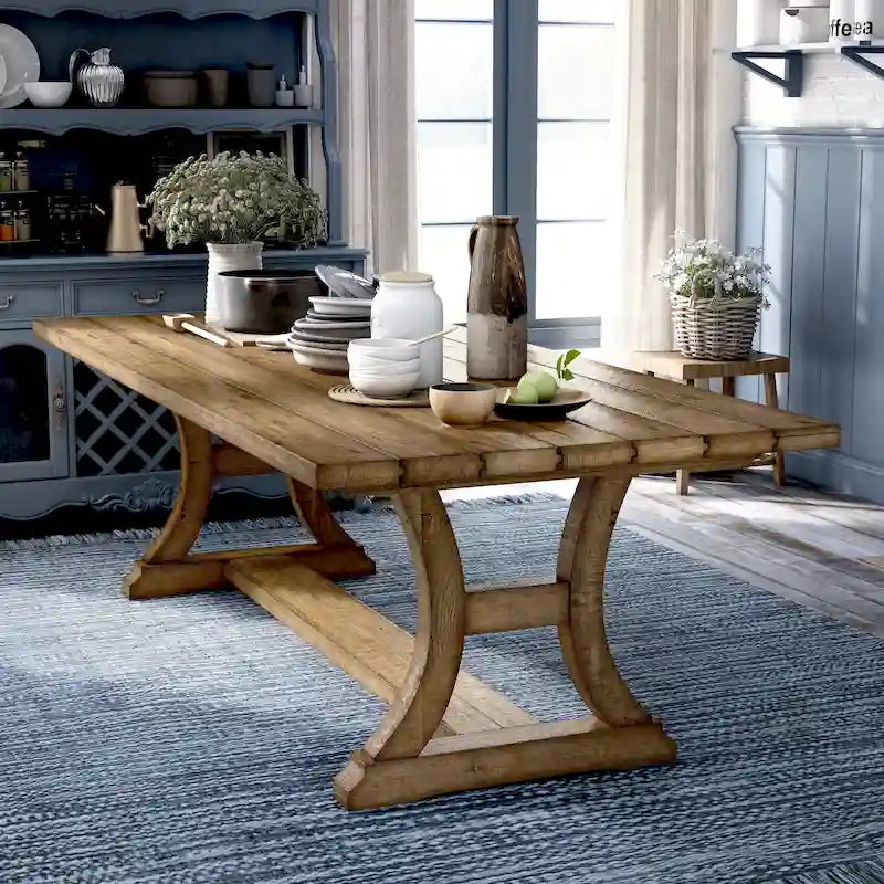 Table de salle à manger rustique en pin massif de Furniture of America