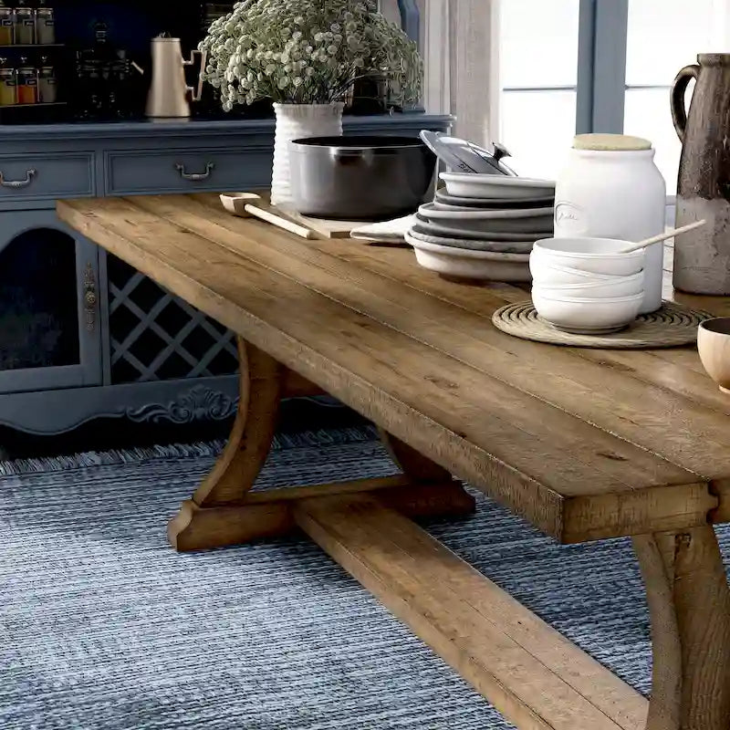 Table de salle à manger rustique en pin massif de Furniture of America