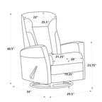 Fauteuil inclinable à bascule, fauteuil inclinable pivotant, fauteuil d'appoint