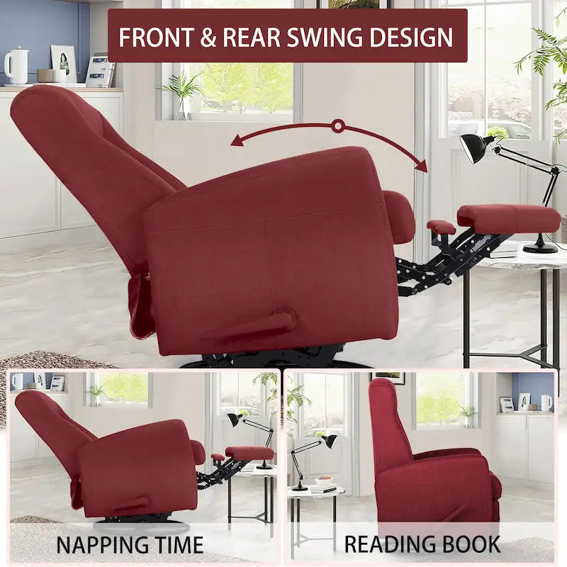 Fauteuil inclinable à bascule, fauteuil inclinable pivotant, fauteuil d'appoint