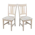 Chaises à dossier plat San Remo en bois massif d'International Concepts, lot de 2