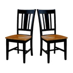 Chaises à dossier plat San Remo en bois massif d'International Concepts, lot de 2