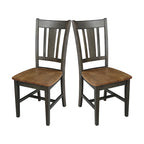 Chaises à dossier plat San Remo en bois massif d'International Concepts, lot de 2
