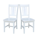 Chaises à dossier plat San Remo en bois massif d'International Concepts, lot de 2