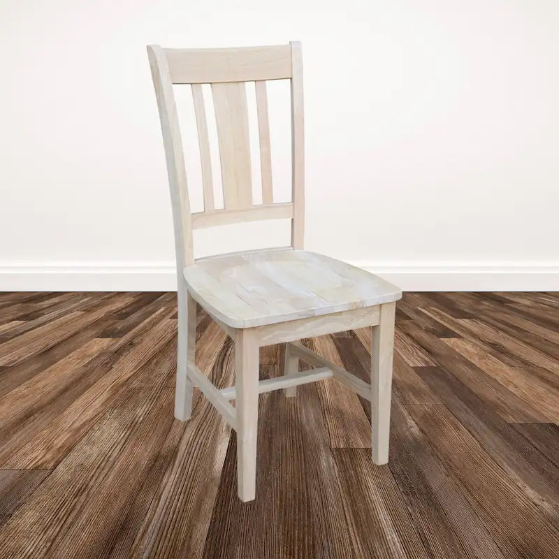 Chaises à dossier plat San Remo en bois massif d'International Concepts, lot de 2