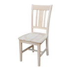 Chaises à dossier plat San Remo en bois massif d'International Concepts, lot de 2