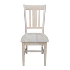 Chaises à dossier plat San Remo en bois massif d'International Concepts, lot de 2