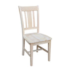 Chaises à dossier plat San Remo en bois massif d'International Concepts, lot de 2
