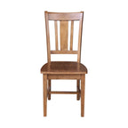 Chaises à dossier plat San Remo en bois massif d'International Concepts, lot de 2