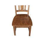 Chaises à dossier plat San Remo en bois massif d'International Concepts, lot de 2