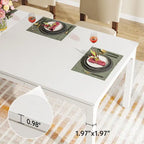 Table à manger rectangulaire pour 6 à 8 personnes, 198 cm de long, idéale pour la cuisine ou le salon.