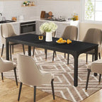 Table à manger rectangulaire pour 6 à 8 personnes, 198 cm de long, idéale pour la cuisine ou le salon.