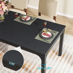 Table à manger rectangulaire pour 6 à 8 personnes, 198 cm de long, idéale pour la cuisine ou le salon.