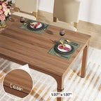 Table à manger rectangulaire pour 6 à 8 personnes, 198 cm de long, idéale pour la cuisine ou le salon.
